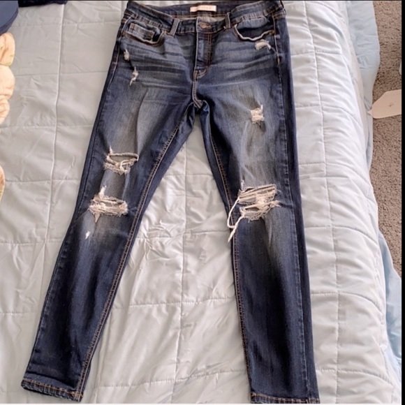 EUNINA Distressed Mid Rise Denim - Picture 4 of 6